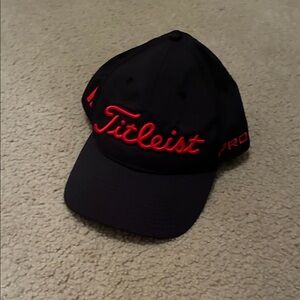 Titleist ProV1 Black Hat with Red Logo
